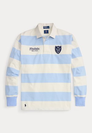Polo Ralph Lauren, WIMBLEDON VINTAGE FIT RUGBY SHIRT - Polotričko - office blue/deckwash white
