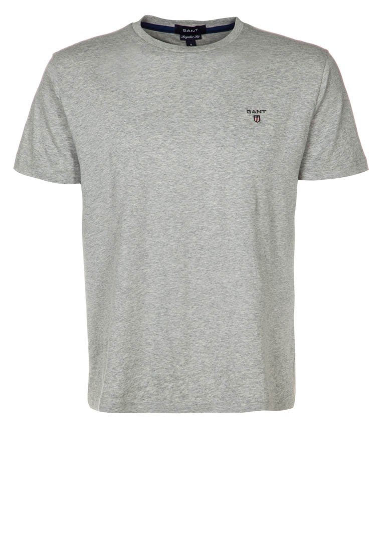 T-Shirt basic - hellgrau meliert 