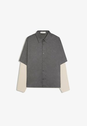 Bershka, PRINTED DOUBLE SLEEVE - SHIRT - Košeľa - grey