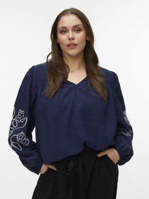 Vero Moda Curve Blúzka - navy/cloud dancer