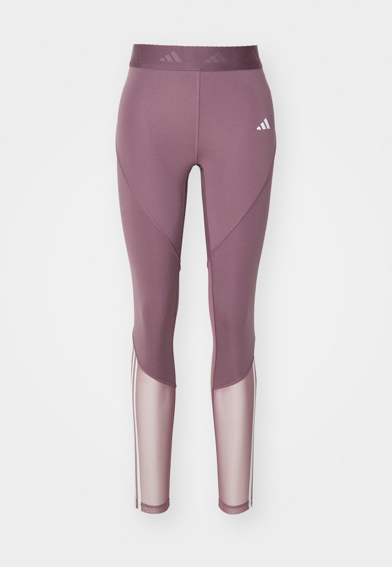 adidas Performance Leggings - shadow fig/white/lila - Zalando
