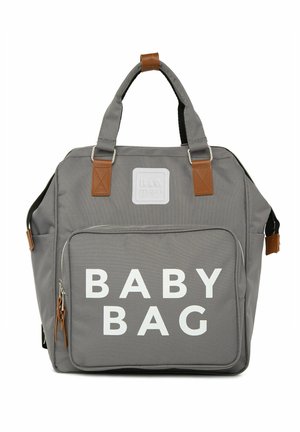 BABY BAG PRINTED DIAPER BAG BACKPACK - Tasker - grau