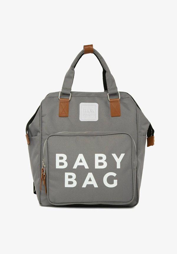 BABY BAG PRINTED DIAPER BAG BACKPACK – Wickeltasche – grau