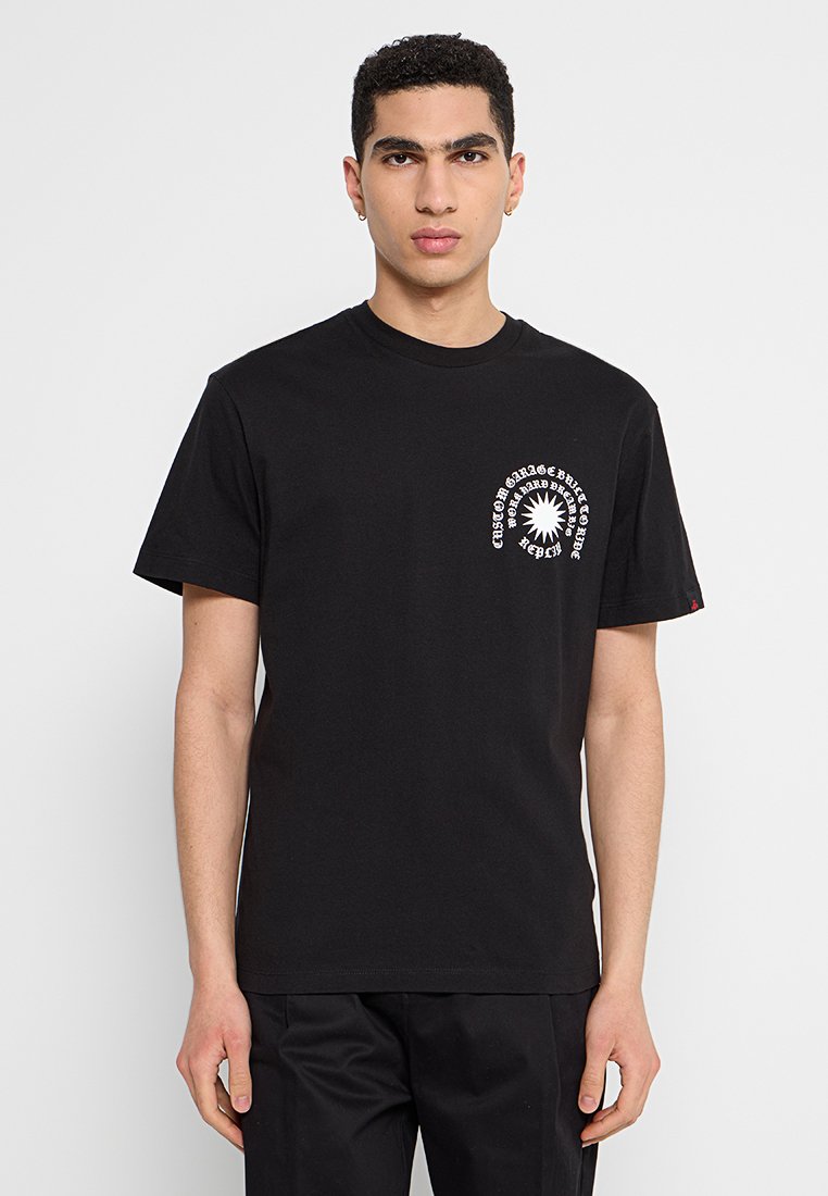 Replay T-shirt print zwart