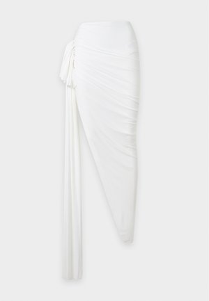 Norma Kamali, DIANA LONG SKIRT BOW - Maxi skirt - snow white