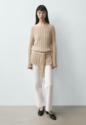 BOAT NECK - Pullover - beige
