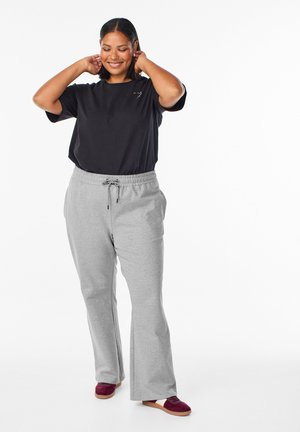 AUSGESTELLTE  HOHER TAILLE - Donji dijelovi trenirke - medium grey melange