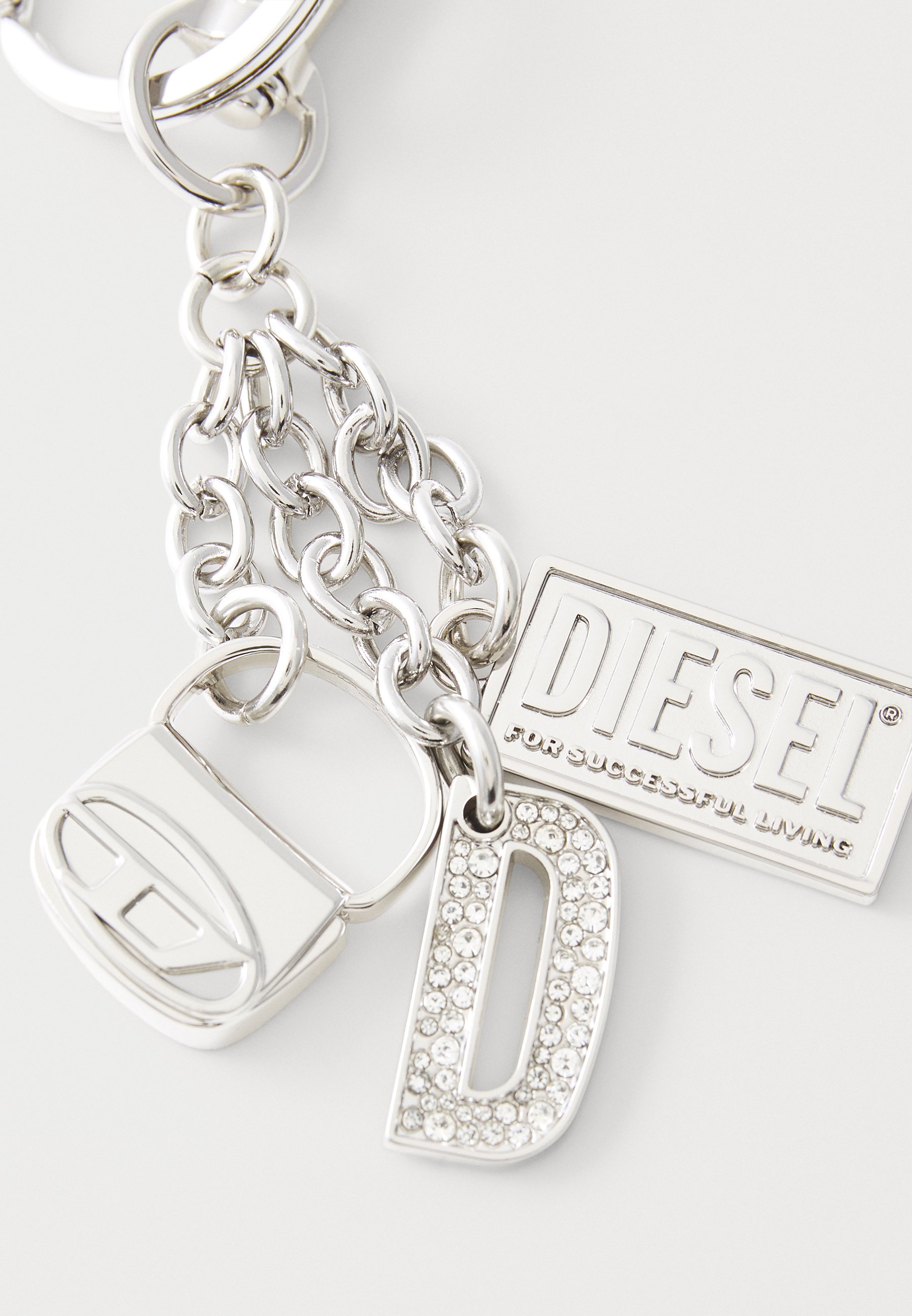 【送料&関税込】Diesel Keychain 1dr Multicharm Diesel 1DR KEY MULTICHARM - Keyring - shiny free/silver
