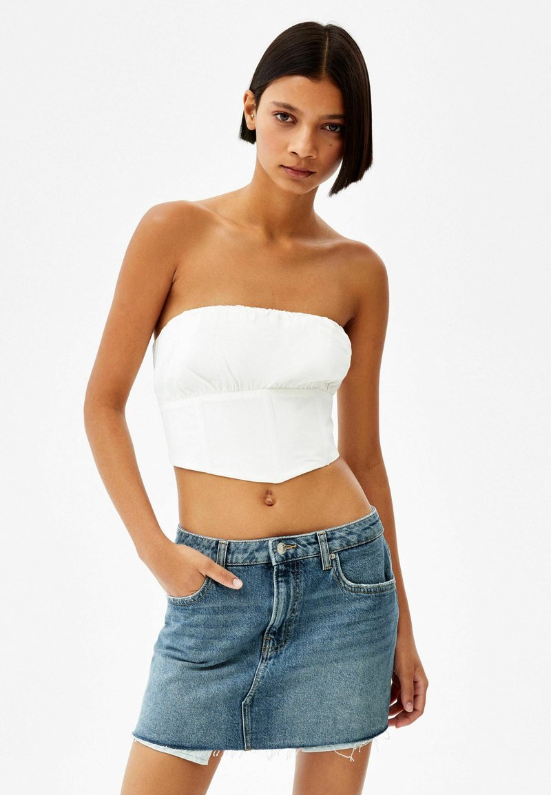 Damen Jeansröcke | Bershka Minirocklight blue denim/light-blue denim - PF00871 Damen Jeansröcke | Bershka Minirocklight blue denim/light-blue denim - PF00871