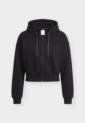 adidas Sportswear, ESSENTIALS CONTEMPORARY  FULL ZIP HOODED JACKET - Суитшърт с цип - black