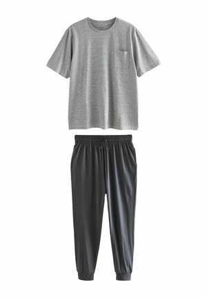 REGULAR FIT - SHORT SLEEVE CUFFED SET - Nattøj sæt - grey