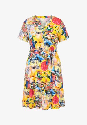 MIAMODA, KLEID, A-LINIE, ALLOVERMUSTER, TAILLEN-BINDEBAND - Vapaa-ajan mekko - multicolour