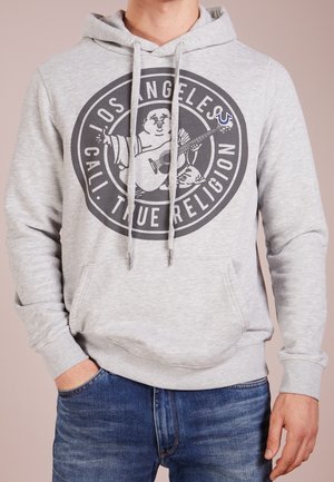 Sweat à capuche - mottled light grey