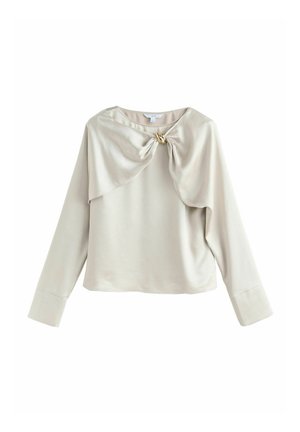 LONG SLEEVE DRAPE WITH HARDWARE - Camicetta - cream
