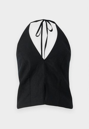 Abercrombie & Fitch BARE CLEAN FRONT HALTER VEST  - Top - black