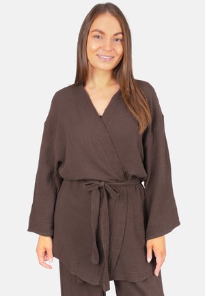 KEHLANI MUSSELIN KIMONO - Leichte Jacke - mokka