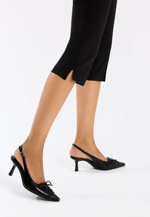Bershka, CORSET KITTEN HEEL - SHOES - Klassieke pumps - black