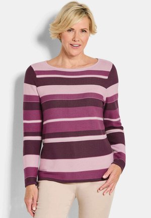 PULLOVER MIT RINGELMUSTER - Strickpullover - rosé patterned