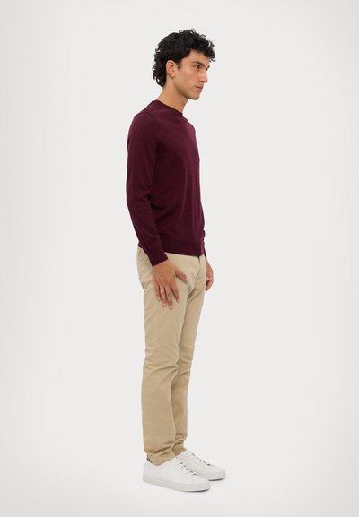 Polo Ralph Lauren SLIM FIT WASHABLE WOOL CREWNECK JUMPER  - Camisola - aged wine heather
