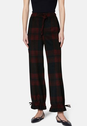 Stoffhose - black   rosewood
