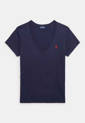 Polo Ralph Lauren, COTTON JERSEY V-NECK TEE - T-shirt basic - cruise navy