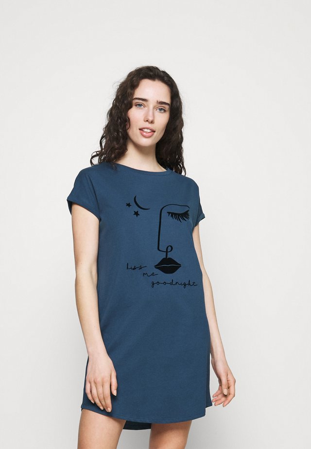 NIGHTIE CAPS NECK - Negligé - insignia blue