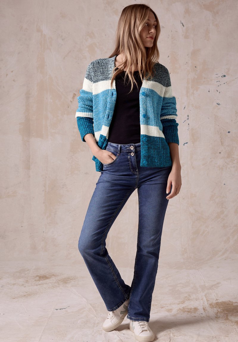 Strick Cardigan Cecil Strickjacke Hellblau Cecil Offener Cardigan