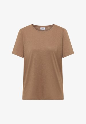 Cecil, BASIC T-SHIRT WITH ROUND NECK IN A SOLID COLOR - T-shirt basic - creamy mocha