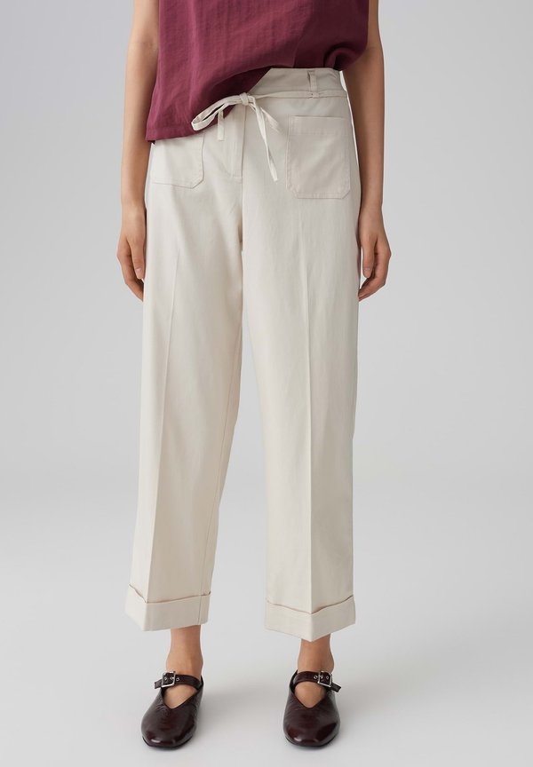 MID RISE CROPPED RELAXED FIT - Stoffhose - natural glaze