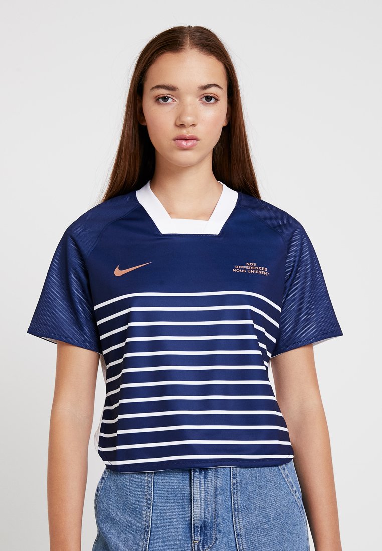 Nike Sportswear DRY - T-Shirt print - white/midnight navy/weiß - Zalando.de