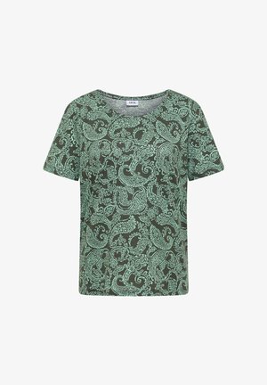 Cecil, T-SHIRT MIT RUNDHALS UND MUSTER - T-shirt imprimé - khaki