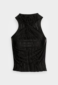 TWIST PLISSÉ TOP - Blusa - black