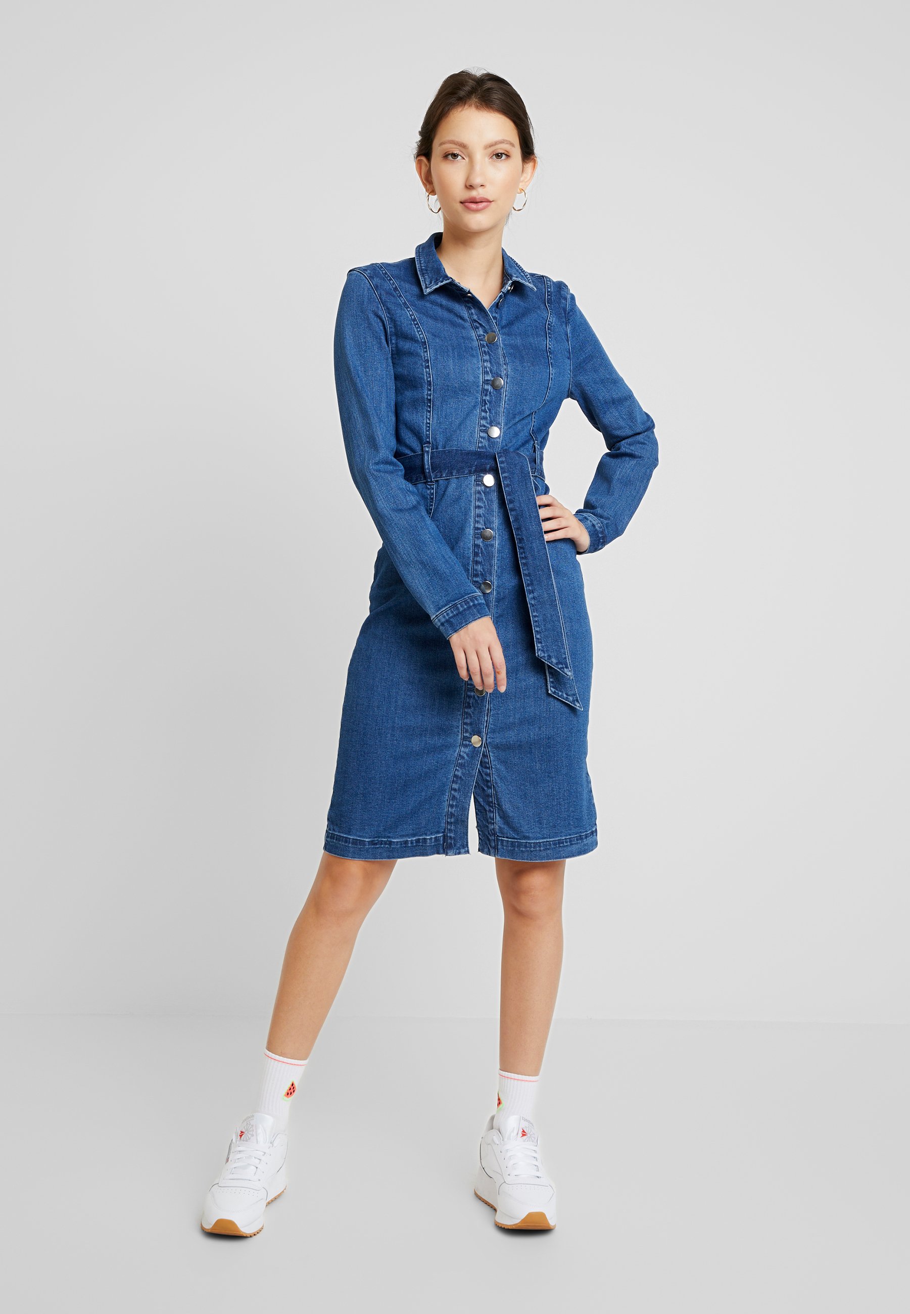 long denim shirt dress
