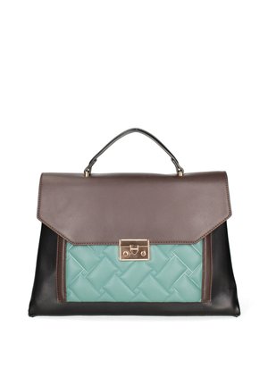 Handtasche - black and turquoise