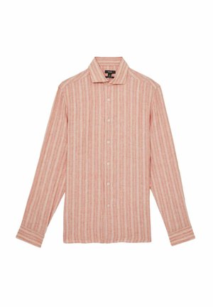 Reiss REGULAR FIT RUBAN STRIPED LONG SLEEVE - Vapaa-ajan kauluspaita - pink rose white bengal stripe