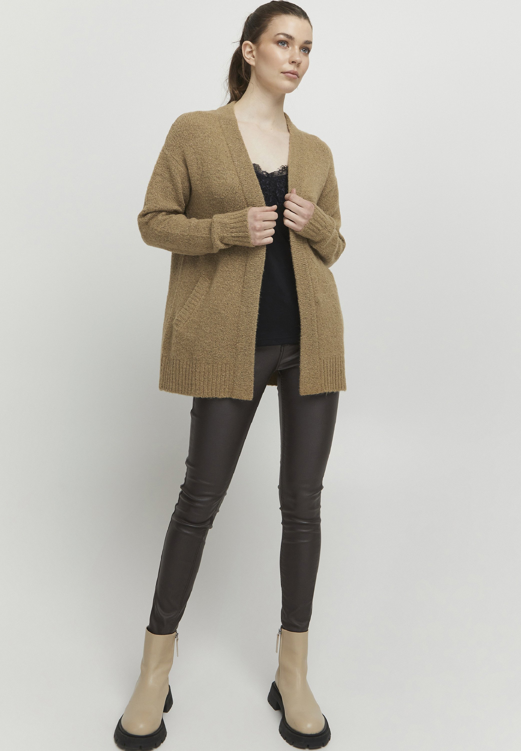 売れ筋商品|||ビーヤング ニット&セーター レディース アウター BYMirelle - Cardigan - tannin melange b.young BYMirelle - Cardigan - tannin melange/beige - Zalando.no
