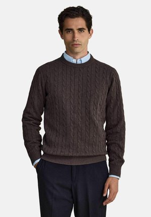 John Henric, Striktrøje - dark brown