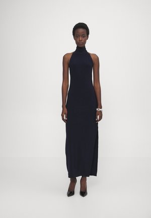 HALTER TURTLE SIDE SLIT GOWN - Haljina od žerseja - true navy