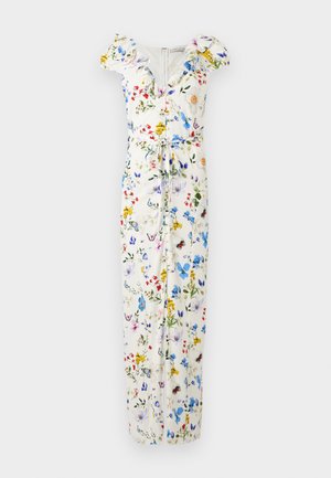 TARA RUFFLE DEEP SEAMED SLIP DRESS - Maxikjoler - twisting vines/off white