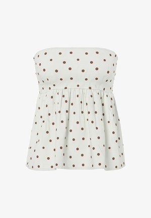 Pieces, PCPIA STRAPLESS LINEN BLEND - Top - birch