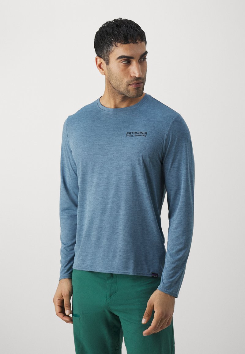 Patagonia COOL DAILY GRAPHIC LANDS - Hosszú ujjú felső - utility blue