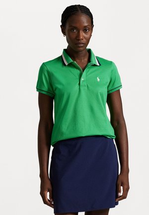TAILORED FIT JERSEY POLO SHIRT - Poloskjorter - tiller green/refined navy/ceramic white