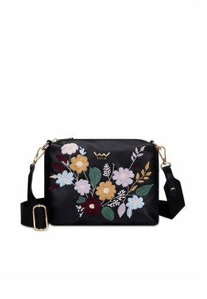 COALIE FLOWERS - Taška s příčným popruhem - black
