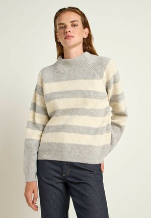 STREIFEN - Jumper - grey melange off white