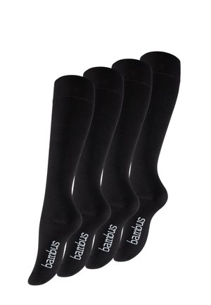 4 PAAR - Knee high socks - schwarz