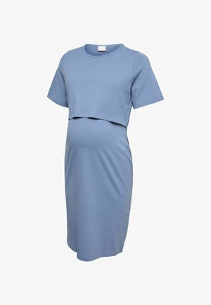 MAMALICIOUS, KLEID MLMAY UMSTANDSKLEID - T-shirt-kjole - stonewash