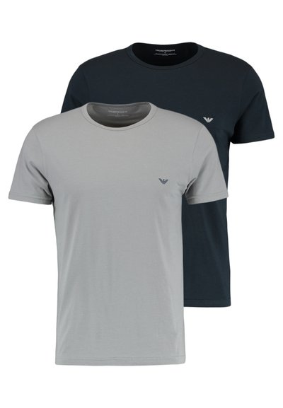 Emporio Armani CREW NECK 2 PACK - Φανέλα - gray/navy blue
