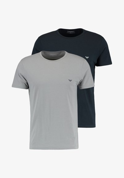 Emporio Armani CREW NECK 2 PACK - Φανέλα - gray/navy blue