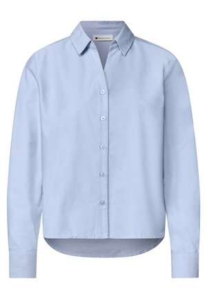 Street One, LANGARM OXFORD BLUSE MIT HEMDBLUSENKRAGEN - Skjortebluser - northern blue