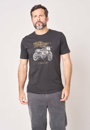 DEELUXE, DEELUXE ORIGINAL T-SHIRT RACING - T-shirt imprimé - holzkohle